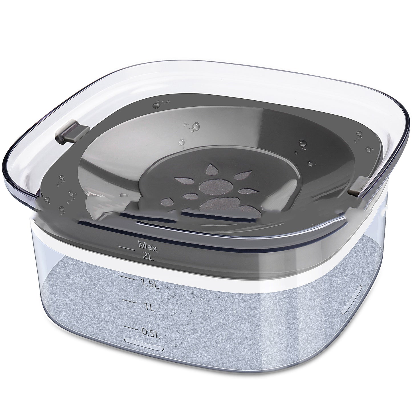 70oz Spill-Proof Dog Water Bowl – Large & Visible Level