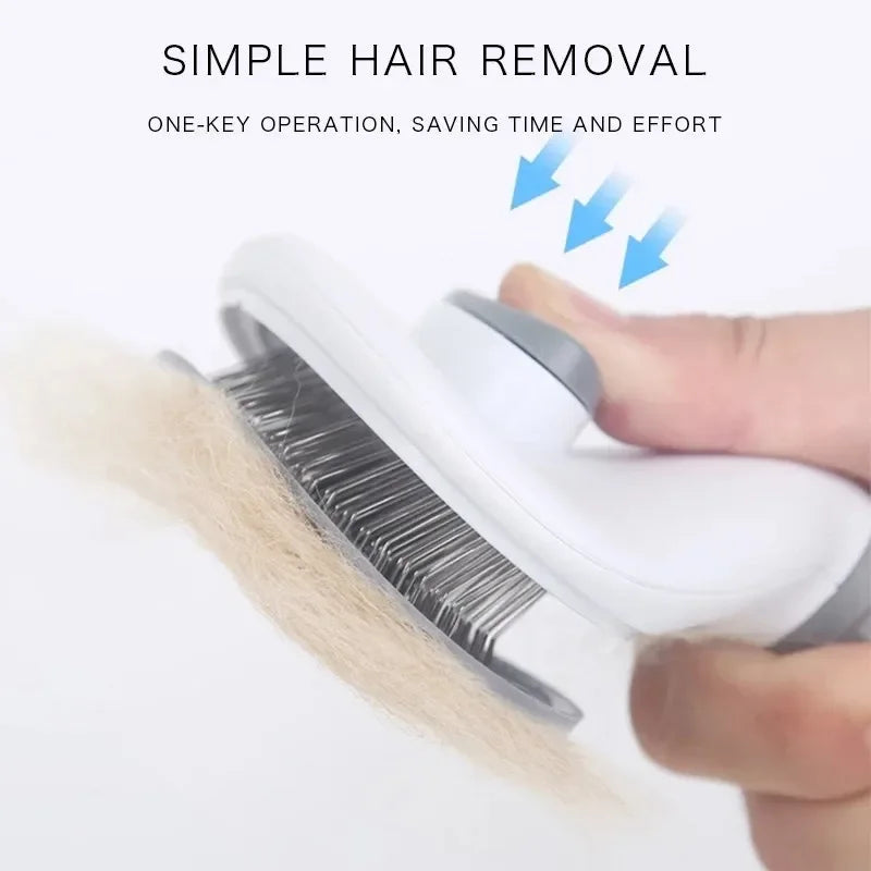 Self-Cleaning Pet Brush – For Dogs & Cats Grooming