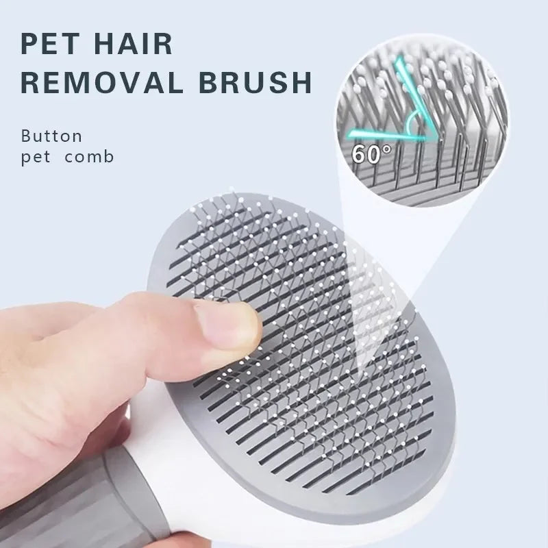 Self-Cleaning Pet Brush – For Dogs & Cats Grooming