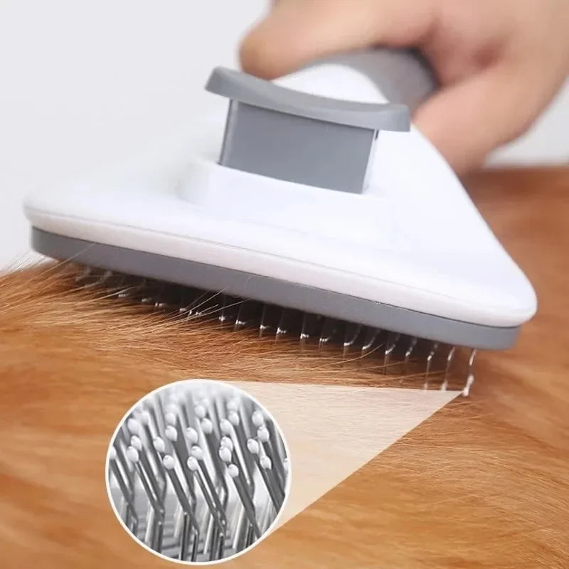 Self-Cleaning Pet Brush – For Dogs & Cats Grooming