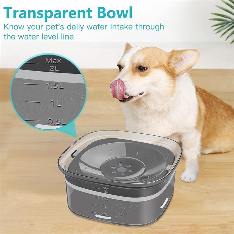 70oz Spill-Proof Dog Water Bowl – Large & Visible Level