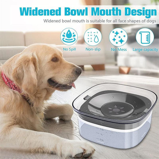 70oz Spill-Proof Dog Water Bowl – Large & Visible Level