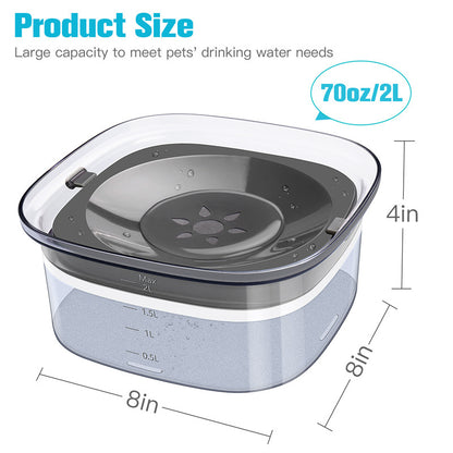 70oz Spill-Proof Dog Water Bowl – Large & Visible Level