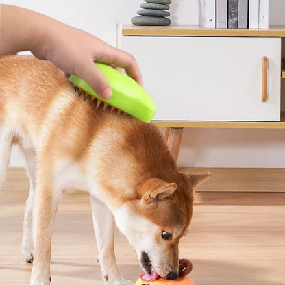 3-in-1 Steam Pet Brush – Hair Removal, Spray & Massage