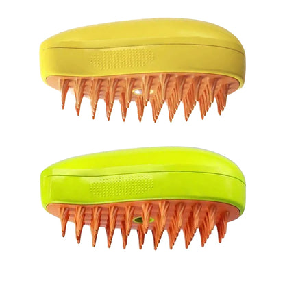 3-in-1 Steam Pet Brush – Hair Removal, Spray & Massage