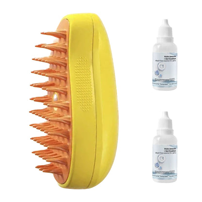3-in-1 Steam Pet Brush – Hair Removal, Spray & Massage