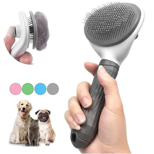 Self-Cleaning Pet Brush – For Dogs & Cats Grooming
