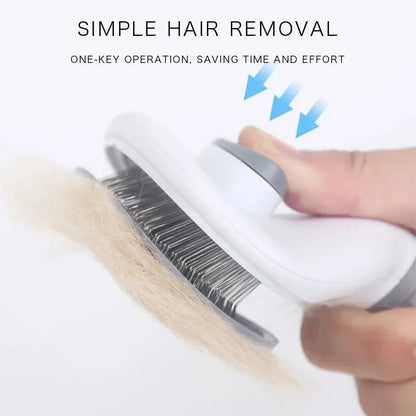 Self-Cleaning Pet Brush – For Dogs & Cats Grooming
