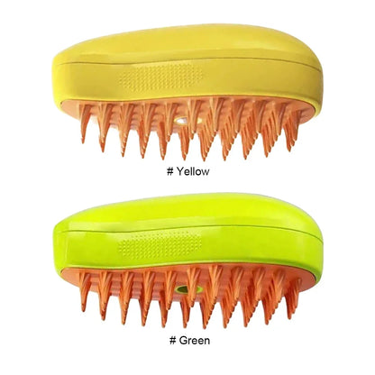 3-in-1 Steam Pet Brush – Hair Removal, Spray & Massage